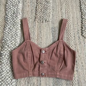 pale rose pink crop top